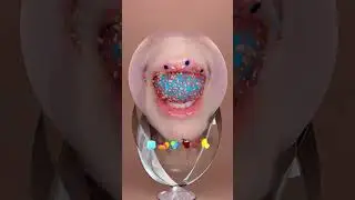 ASMR Eating 👄 Crunchy chewy treat. Close up mouth sounds. #asmreating #asmrfood