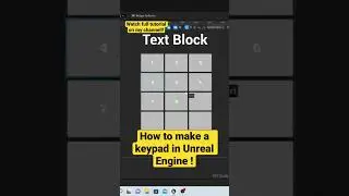 How to make a keypad in Unreal Engine 