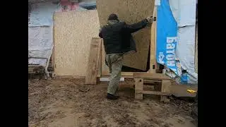 Складываю доску...Делаю ворота с OSB панели...