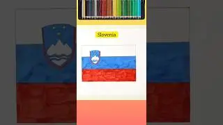 How to draw Slovenia Flag - Flags drawing 