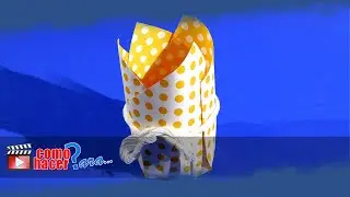 Como hacer un Cono de Papel - Envolver una MACETA para Regalo
