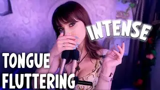 ASMR Intense Tongue Fluttering 💎 Echo, Delay, No Talking
