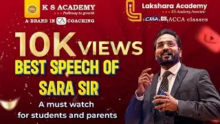 Best Speech of Sara sir 🔥 a must watch for Students and  Parents