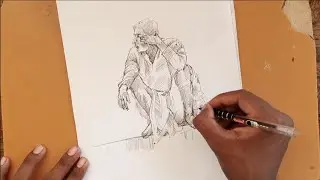 how to draw tired old man ||buddhe aadmi ko kaise draw kare||#drawing#oldman#sketch#pendrawing
