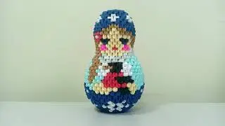 Матрешка зима модульное оригами (мастер-класс)