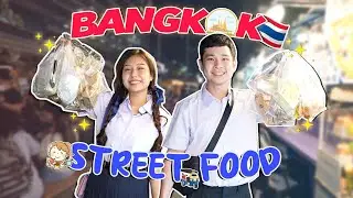 BANGKOK STREET FOOD! COSPLAYING AS A THAI HIGH SCHOOL STUDENT WITH HUSBAND FT. JESS NO LIMIT