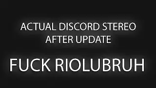 Actual Discord Stereo fix After Update