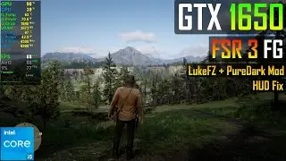 Red Dead Redemption 2 on GTX 1650 - HUD Fix - FSR 3 FG PureDark + LukeFZ MOD