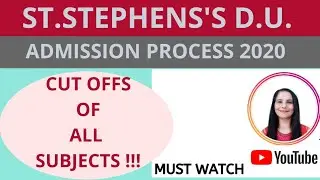 First Cut off released 2020,St. Stephen's College,D.U.