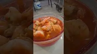Spicy Korean Ramen Shrimp Explosion! 