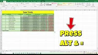 Sum in Excel (Without Formula)