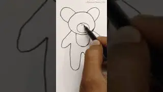 easy teddy bear 🧸 drawing for kids ॥ #art #shorts #kids