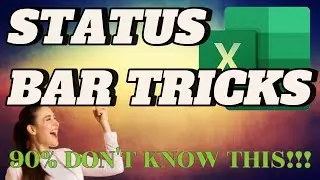 EXCEL STATUS BAR TRICKS 😱 90% DON'T KNOW THIS!
