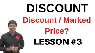 Discount || Finding Unknown Value? || Lesson-3