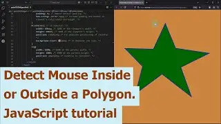 Detect Mouse Inside or Outside a Polygon. JavaScript tutorial.