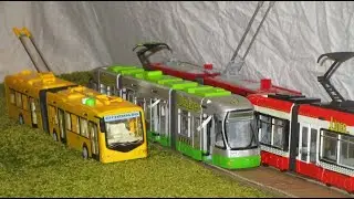 Dickie Toys Trams and toy Trolleybuses