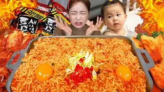 15,000SHU 🔥 역대급 매운맛 틈새 떡라면 먹방! Spicy Noodles Challenge Korean Teumsae Ramen Mukbang ASMR Ssoyoung