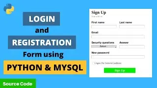 Login and Registration Form using Python and MySQL - Complete Tutorial | Python Project | Tkinter