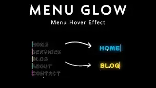 Menu Hover Glow | HTML & CSS