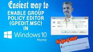 How to enable group policy editor  in Win10 home user