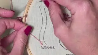 Tutorial Bordado Livre - Ponto Corrente