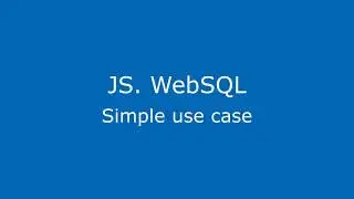 Web Sql javascript