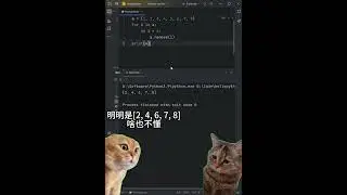 【1分钟学python】边遍历边删除  #pythonprogramming #python  #编程 #freecodecamp #猫meme