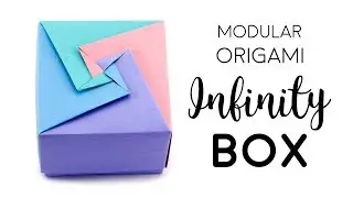 Modular Origami Box Tutorial - Infinity Lid - Paper Kawaii