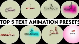 Top 5🔥Alight Motion Text Animation Presets |AlightMotion Text effect || Text effect alight motion