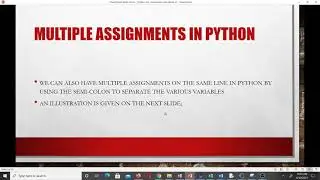 Variables Declaration, Assignment and Python Keywords (Lesson 3)