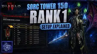 RANK 1 SORC TOWER 150 BUILD EXPLAINED - Diablo 4 Lord Of Hatred