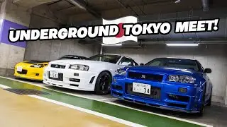 Taking My R34 GTR to Underground Midnight Tokyo Car Meet!