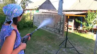Быстросъемная переносная перекладина для чистки и мойки ковров. Легко!
