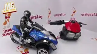 МОТОЦИКЛ С НАСТОЯЩИМ РУЛЁМ. ОБЗОР ИГРУШКИ И ТЕСТ ДРАЙВ