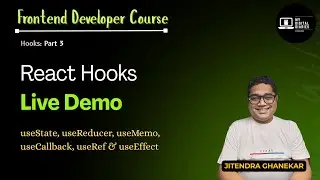 React Hooks Tutorial with Live Coding | useState, useReducer,useMemo, useCallback, useRef, useEffect