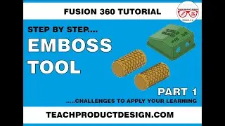 FUSION 360- How to create an EMBOSS + DEBOSS on a Flat and Cylindrical surface. Simple step by step!