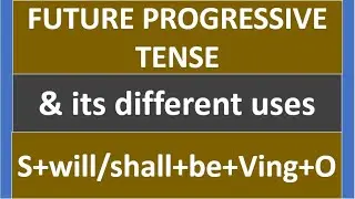 future continuous tense | future progressive tense |tense in english grammar