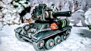 Как сделать Т-34 (Ремастер) - Stopmotion, Покадровая лепка - Мультики про танки
