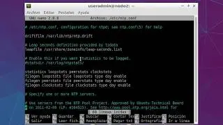 Instalación de NTP en un clúster  Linux (Lubuntu)