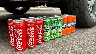 Experiment Car vs Coca Cola, Fanta, Mirinda Balloons | Crushing Crunchy & Soft Things by Car | Asmr