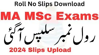 MA MSc Roll No Slips Download 2024