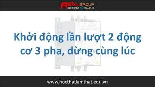 Mạch khởi động lần lượt 2 động cơ 3 pha, dừng cùng lúc | RealEDU
