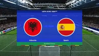 Albania vs Spain | UEFA Euro 2024 | Group B | Düsseldorf Arena | PES 2021
