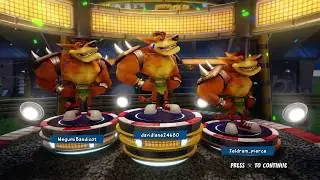 Triple Tiny Tiger Winning Podium. (Crash Nitro Fueled)