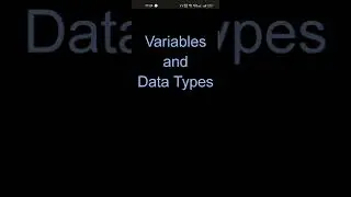 Python : Variables and Data Types