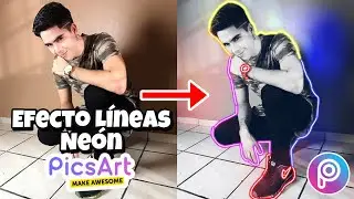 EFECTO LÍNEAS NEON INCREÍBLE EN PICSART | TUTORIAL | COMO USAR PICSART 🌄