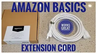 Review Amazon Basics 15 Foot Extension Cord   WORKS GREAT!