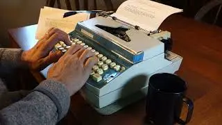 JC Penney Penncrest Concord 10 (Smith-Corona) typewriter at work