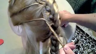 Коса на длинные волосы для школы. Необычное плетение косы со жгутами