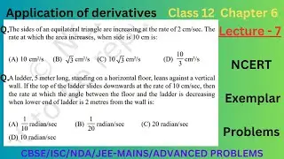 Ncert exemplar problems class 12 maths| Application of derivatives|Chapter 6|Solutions|#derivatives